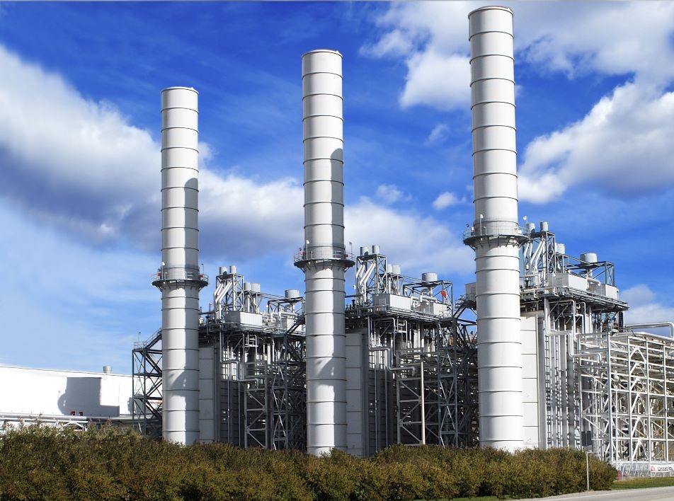 Sarnia Gas Plant with blue sky in the background